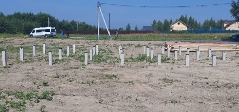 Фундамент на забивных ЖБ сваях