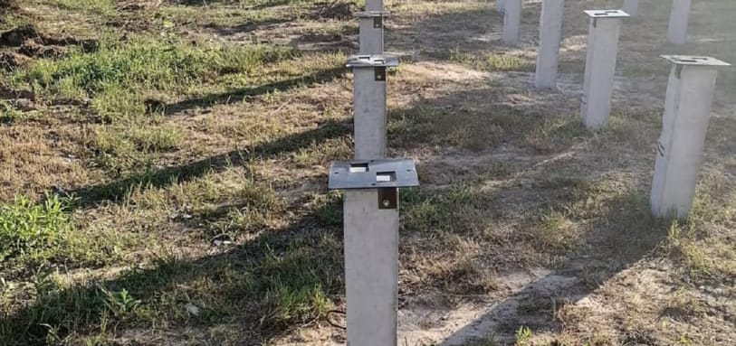 Фундамент на забивных ЖБ сваях