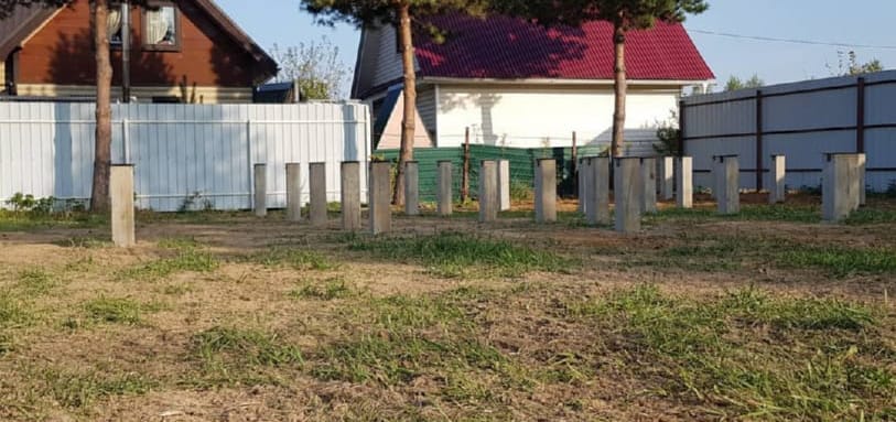 Фундамент на забивных ЖБ сваях