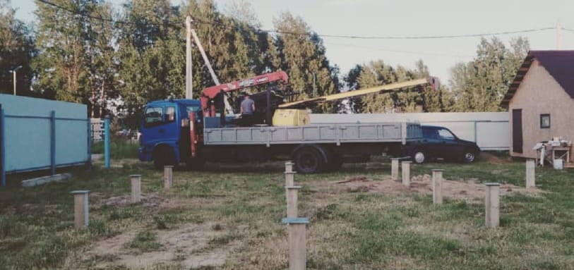 Фундамент на забивных ЖБ сваях