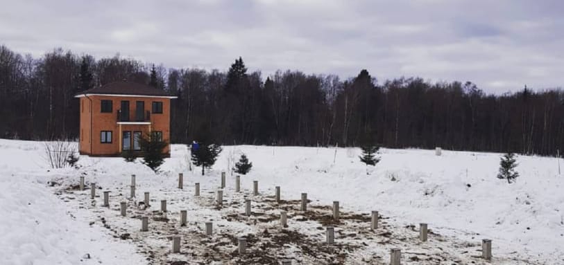 Фундамент на забивных ЖБ сваях