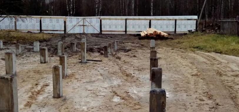 Фундамент на забивных ЖБ сваях