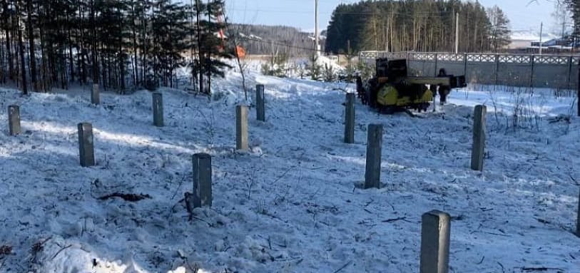 Фундамент на забивных ЖБ сваях